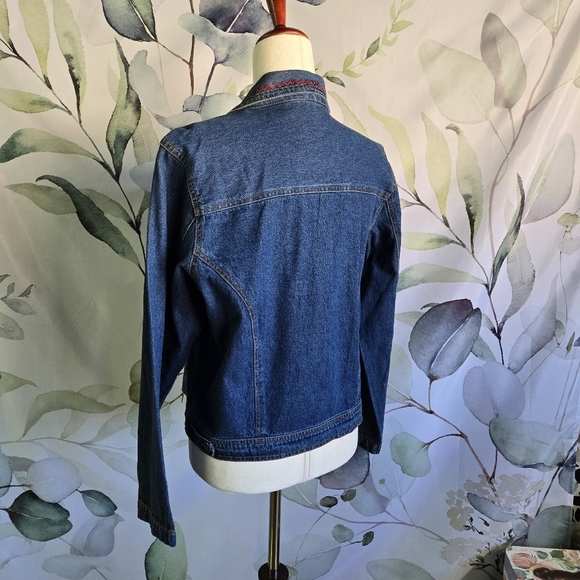 NEW IDENTITY | Vintage Embroidered Denim Jacket sz L - Picture 4 of 7